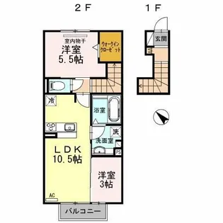 Ciel【203号室】の間取り