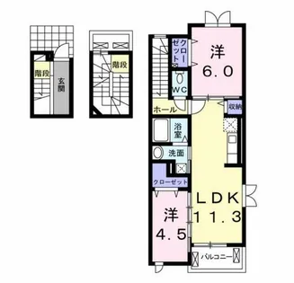 モデッサはる【3階】の間取り