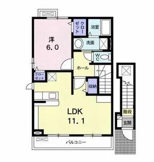 カサ・デル・ソル C【2階】の間取り
