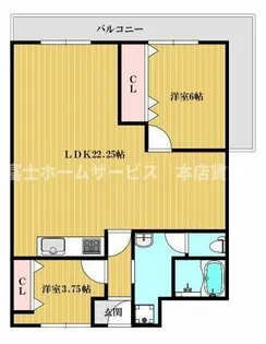 住吉スカイハイツ【407号室】の間取り