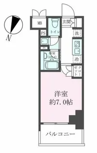 1Kの間取り画像