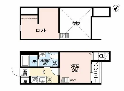 Tiare de Asuka【1階】の間取り
