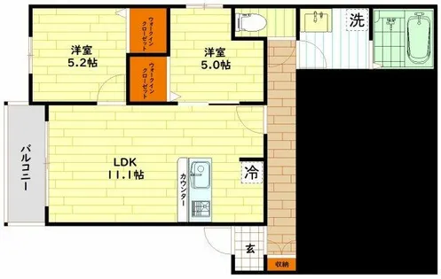 il mio Corte高殿【3階】の間取り