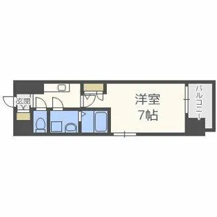 エスリード大阪城公園【7階】の間取り