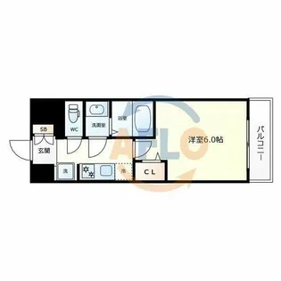 アドバンス大阪クラージュ【4階】の間取り