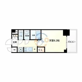 アドバンス大阪フェリーチェ【9階】の間取り