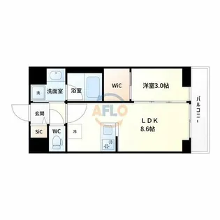 セレニテ江坂グランデ【4階】の間取り