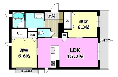 シャーメゾン ハル 水尾【301号室】の間取り