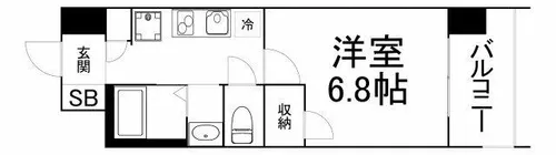 大阪府大阪市北区西天満4丁目【マンション】の間取り
