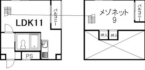 ウエストスクエア【2階】の間取り