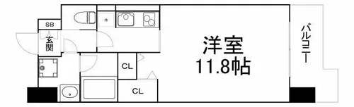 大阪府大阪市中央区島町1丁目【マンション】の間取り