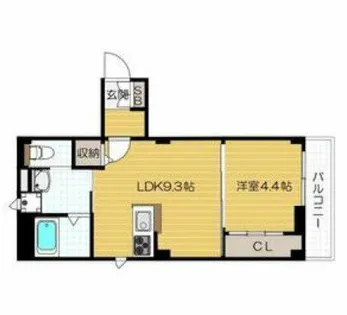 Plaisirdeux京町堀【2階】の間取り