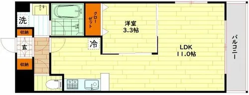 ラルテ中津【3階】の間取り