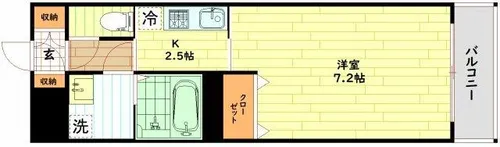 1Kの間取り画像