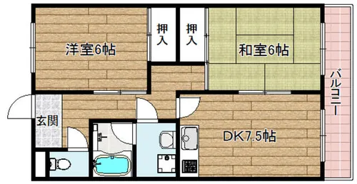高垣ハイツ【203号室】の間取り