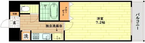 大阪府大阪市北区天満橋1丁目【マンション】の間取り