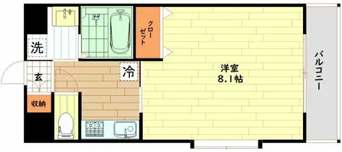 インベスト北梅田【6階】の間取り