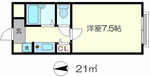 クリヨンⅡ【3階】の間取り