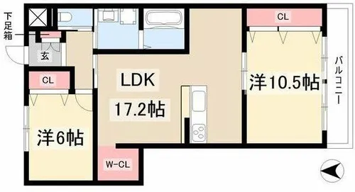 アニコムハイツⅡ【2階】の間取り