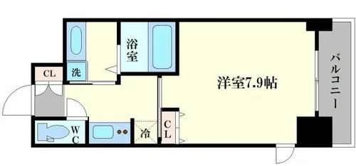 1Kの間取り画像