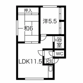 スカイテラスみか【201号室】の間取り