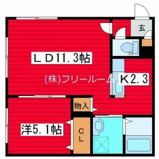 プラン・ドゥ・ボヌール【1階】の間取り