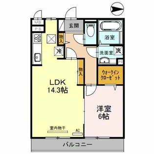 T-Villageティーヴィレッジ【203号室】の間取り