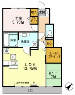 ファミリア今川【1階】の間取り