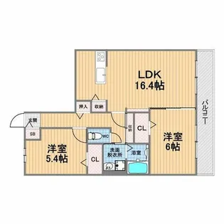 WELL HAPPY【2階】の間取り