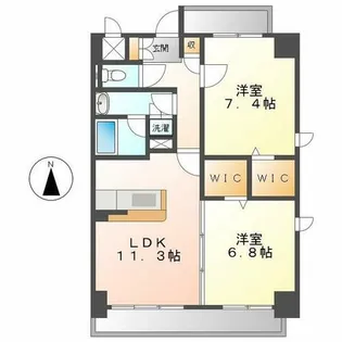 2LDKの間取り画像