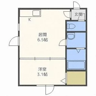 グランソレイユ麻生【3階】の間取り