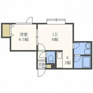 カーサ・ビバーチェ【2階】の間取り