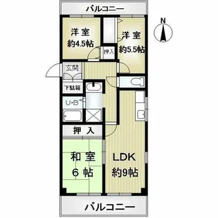 カルムエール乾【2階】の間取り