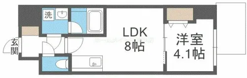 エスリードレジデンス大阪谷町ザ・マークス【15階】の間取り