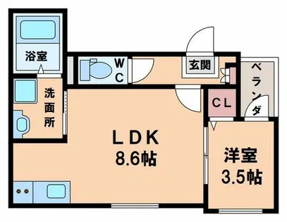 ハーモニーテラス今林【2階】の間取り