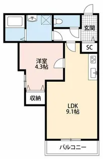 SUCCESS ONE【1階】の間取り