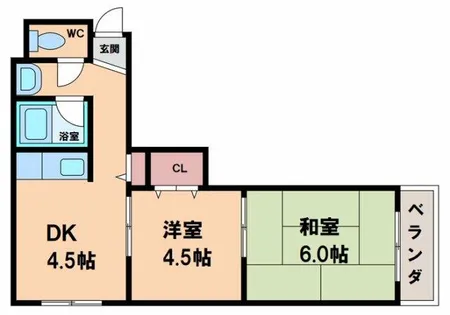 エフシャイン山下【3階】の間取り
