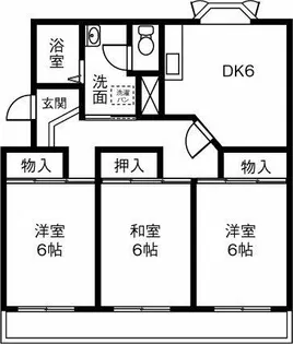 衣浦マンションB棟【301号室】の間取り