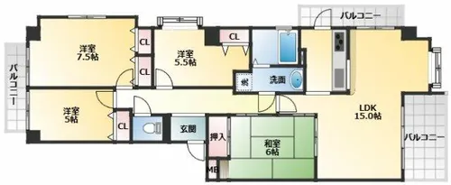 COZY桜の町【3階】の間取り