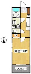 フェリーチェ御池【3階】の間取り
