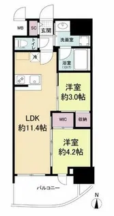 セレニテフラン梅田【3階】の間取り