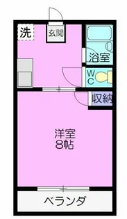 ハイツMO【D-2号室】の間取り