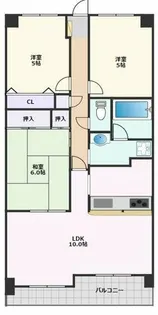 東千里OMパレス【3階】の間取り