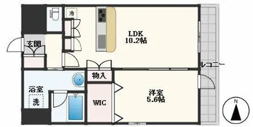 スプランディッド梅田WEST【6階】の間取り