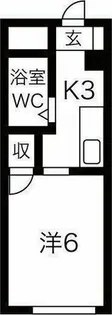 ボヌール絆【103号室】の間取り