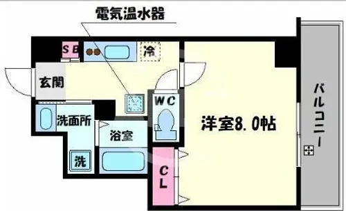 ラ・フォンテ松屋町【11階】の間取り