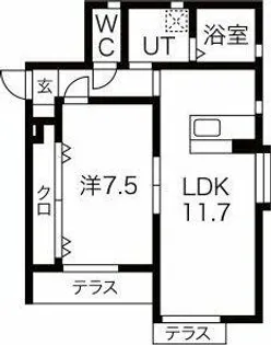 グランヴァリエ【2階】の間取り