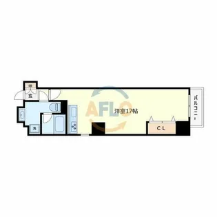 ボーベル南船場【4階】の間取り