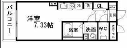 1Rの間取り画像