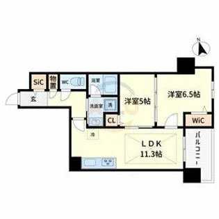 IBCResidenceWest【6階】の間取り